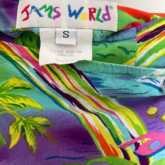 Jams World Vintage Jamaican Tropical Skirt Coverup Wrap - Picture 3 of 7